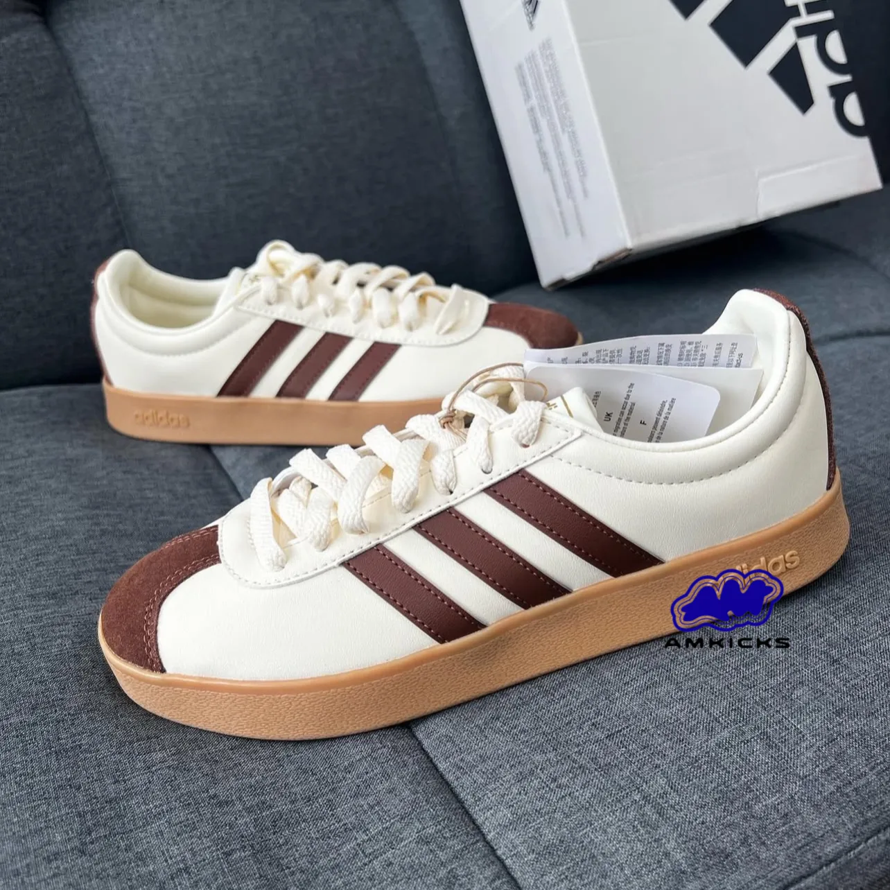 adidas VL Court 2.0 "Cream White Preloved Brown Gum"