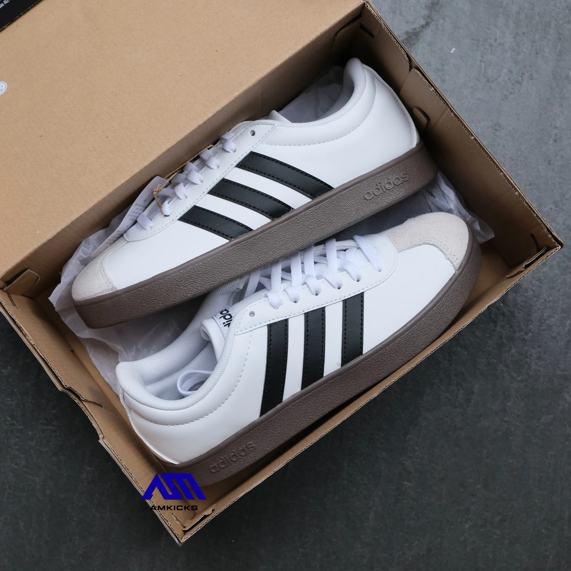 adidas VL Court Base "White Black"